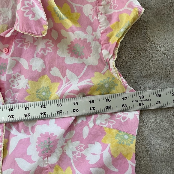 Sigrid Olsen floral spring summer cotton button up Shirt S Cottagecore Feminine - Picture 10 of 11